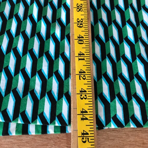 Diane Von Furstenberg Target Wrap Dress Women XS Green Geometric Tie Waist 18081 - Picture 6 of 12
